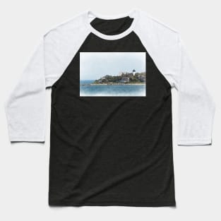 Lighthouse Point in Watercolor Baseball T-Shirt